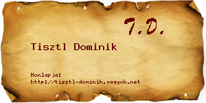 Tisztl Dominik névjegykártya