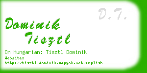 dominik tisztl business card